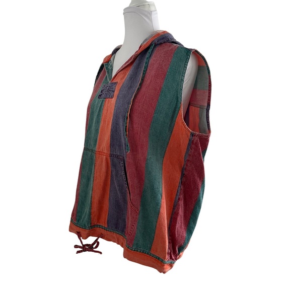 Details Express Sleeveless Hooded Striped Pullover - Picture 3 of 13